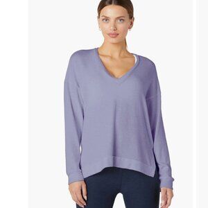 Beyond Yoga Long Weekend Pullover Sweater Long-sleeve purple size XS